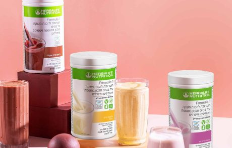 חדש מהרבלייף: סדרת פורמולה 1 עם טעמים חדשים עוגיות שוקולד, קפה לאטה, קרם בננה, פירות יער, קרם שוקולד