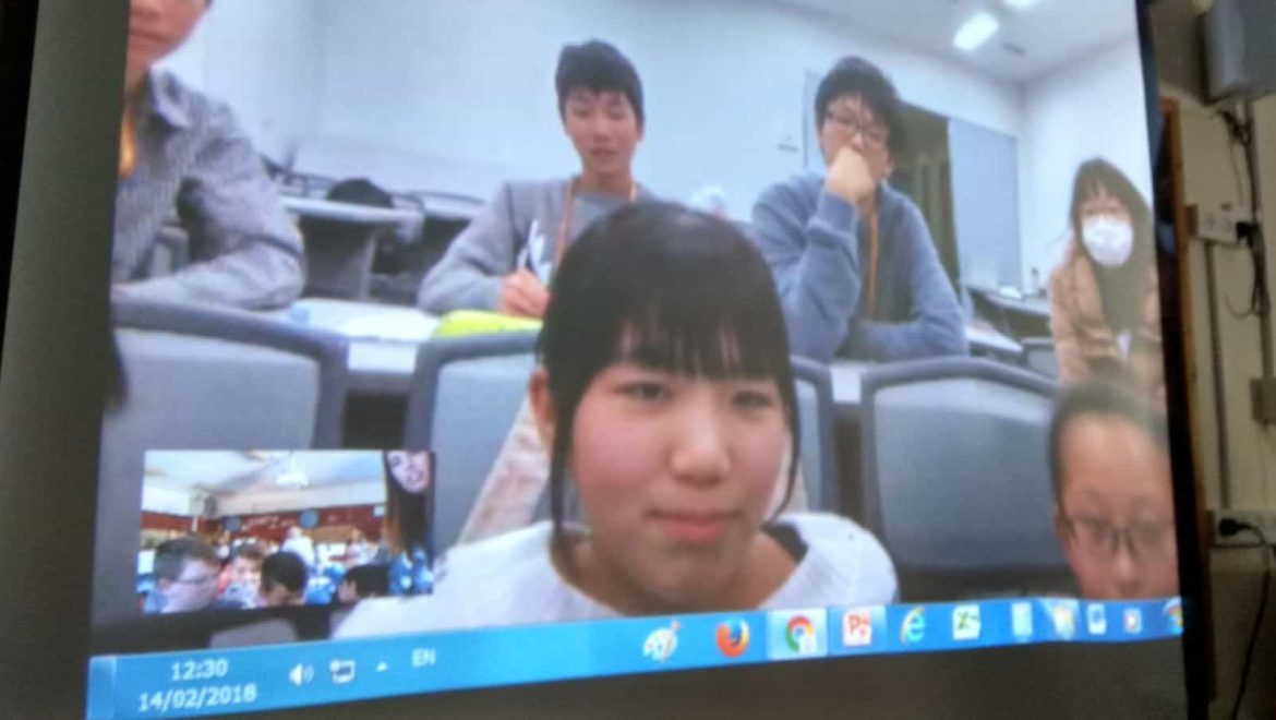 קרית ים: לומדים עם תלמידים ביפן