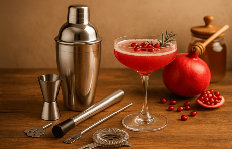 קוקטייל "שנה מתוקה": מתכון- רימונים, דבש ולימון עם ניחוח רוזמרין